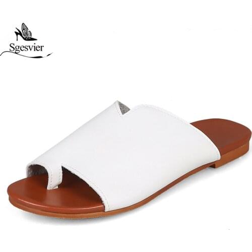 Sgesvier Womans Fashion Summer Shoes Flat Heels Flip Flops Gladiator Platform Sandals Casual Beach Slides Shoes Size 33-48 G346