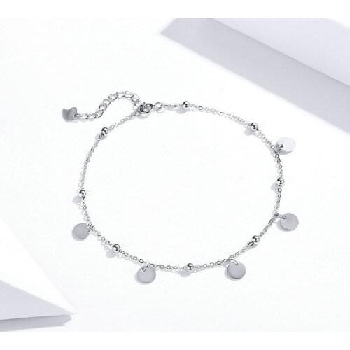 Beadsnice 925 Sterling silver women foot chain small ball fashion simple style sterling silver Anklet ID 40285