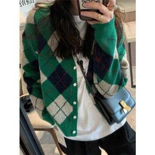 Fall 2021 Women Clothing Oversize Womens Sweaters Autumn Vintage Loose Winter Sweater Knitted Women Cardigan Knit Button Maxi