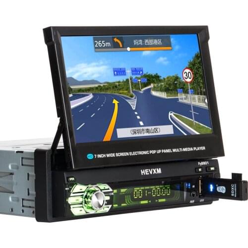 1 Din Car MP5 Audio Video Player 7 Inch HD Touch Screen Bluetooth FM Radio GPS Auto Multimedia Autoradio With Maps 9601G