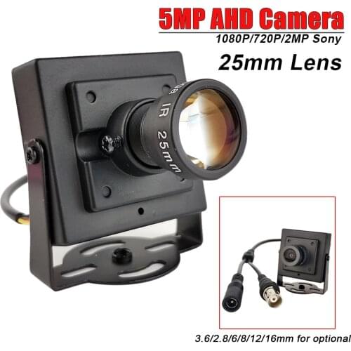 25mm Long Focal Length Lens AHD Camera HD 5MP 1080P 720P 2MP SONY IMX323 Sensor AHD Mini Micro Security Camera 3.6/2.8/6/8/12/16