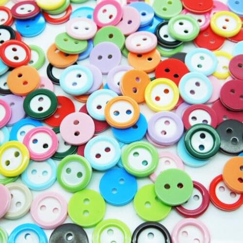 400pcs/lot Lovely Candy Color Resin Buttons kids DIY Apparel Sewing Scrapbooking Crafts 11MM