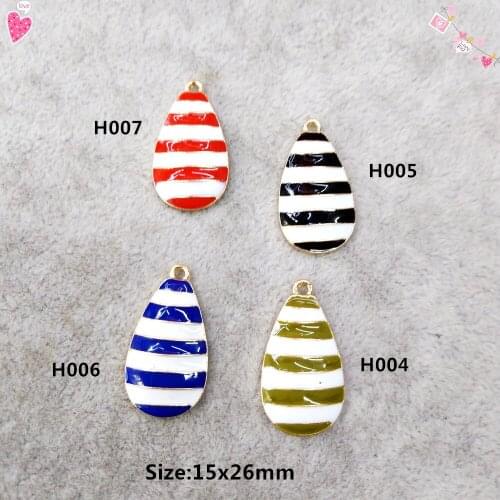 5pcs/lot Fashion Enamel Water droplets Charms For Women Handmade Bracelet Earrings Hair Accessories DIY Jewelry Findings Bijoux