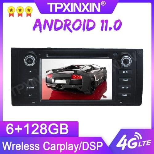 Android 11.0 6+128GB For BMW E39 Wireless Carplay GPS Car Multimedia Player Headunit Audio Radio Navigtion Tape Recorder