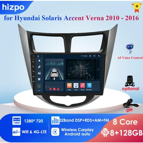 Android 10 2din HD Touch screen Multifunctional automatic Car navigation Unit For Hyundai Solaris/Accent/Verna Support WIFI 4G