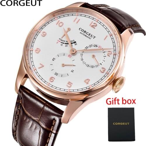 CORGEUT Watches Mens Luxury Brand Watch Men Fashion Waterproof Mechanical Wristwatch Sports Military Clock Relogio Masculino