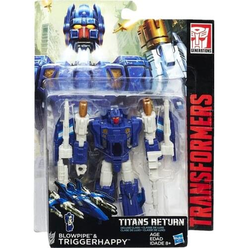 Hasbro Transformers Toys Generations Titans Return Deluxe Triggerhappy and Blowpipe Action Figure Collection Model Boy Gift