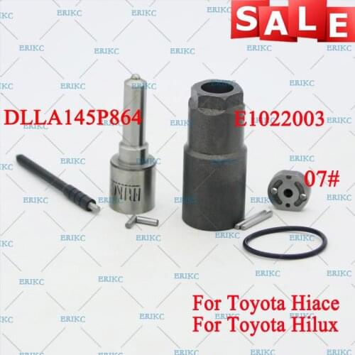ERIKC 23670-0L010 Injector Overhaul Repair Kits Nozzle DLLA145P864, Valve Plate, Pin, Sealing Ring For Toyota Hiace Hilux 2.5 D