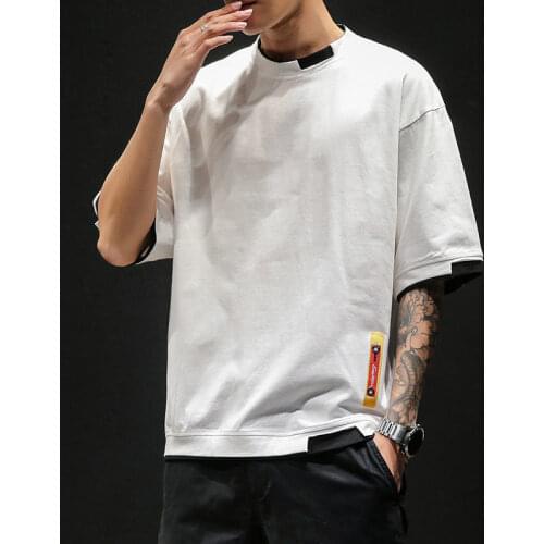 Summer Short Sleeve T-shirts Men Japan Style Casual T-shirts Hip Hop Streetwear Korean Loose Men Tees Tops