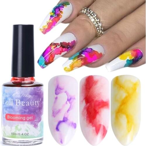 15ml Nail Polish Watercolor Marble Ink Gel Varnish Gradient Lquid Smoke Effect Nail Art DIY Design Manicure Beauty Tools LA895-3