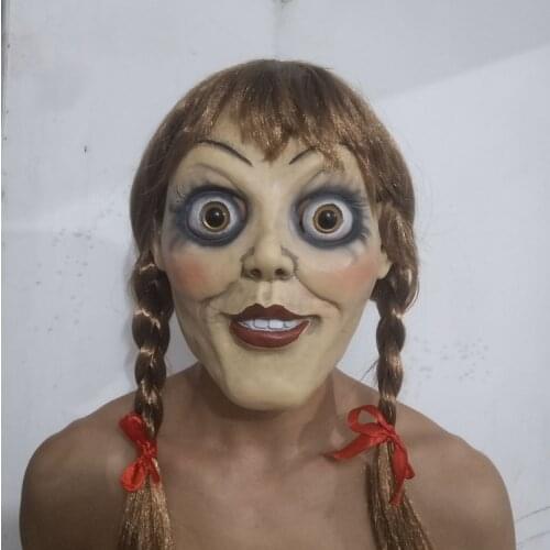 Halloween headgear cosplay ghost baby home props scary ghost doll Annabelle mask