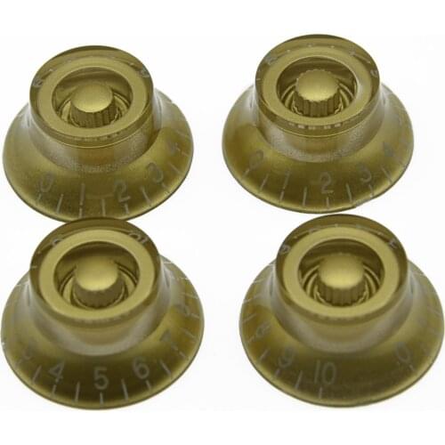 KAISH 4X Electric Guitar Knobs Bell Knobs Top Hat Knobs for LP SG Gold