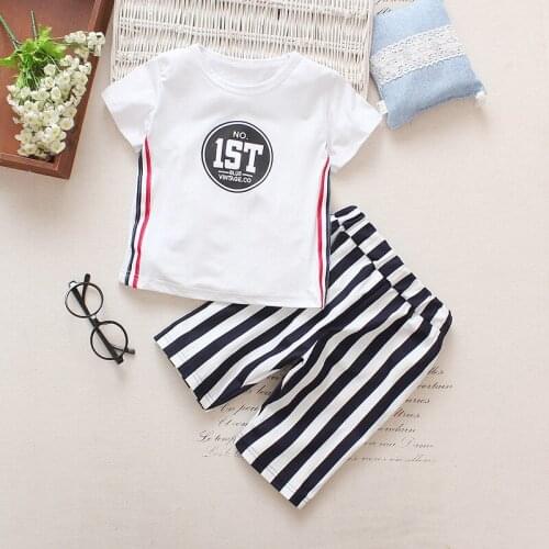 Hot sale boys girls new infant children 1-5 years old children casual fashion short sleeve short section suit girls clothes