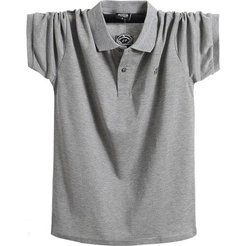 SHABIQI Fashion Polo Shirt Mens Casual Embroidery Cotton Polo shirt Men Short Sleeve High Quality Polos Plus Size 5XL 6XL