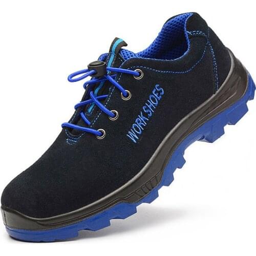 Men Work Safety Shoes Steel Toe Anti-Smashing Wear roof Soft Comfortable Light Indestructible Protective Boots Sneaker