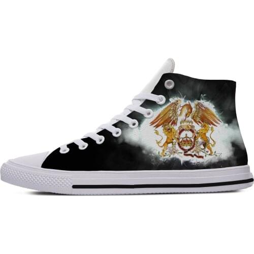 Mens Casual Shoes Latest Top Litter Rock Band Queen Man Leisure Plimsolls Custom Images Or Logo Lace-up Flat Shoes