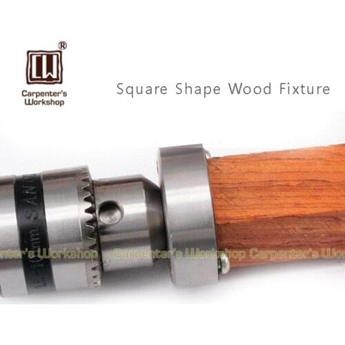 1/4" (8mm) Shank Square Wood Fixed Tool Lathe Chuck Set Rotating Lathe Accessories