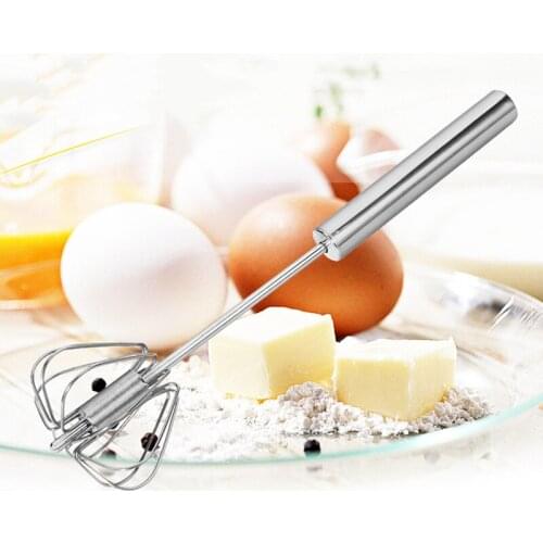 Stainless Steel Semi-automatic Egg Beater Mixer Manual Self Whisk Blender Egg Cream Stirring Kitchen Tools Cooking Gadgets