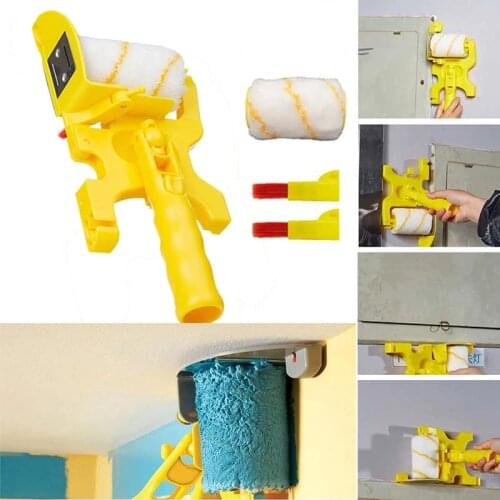 Proffesional Clean-Cut Paint Edger set with 2-Pack Replacement Rollers Brush Tool Multifunctional for Home Room Wall Ceilings