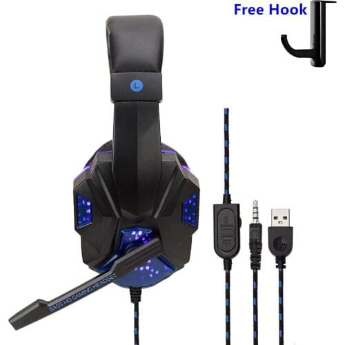 Wired Gaming Headset for PC,PS3,PS4,Xbox One LED lighting headphone with Mic Super Bass Speakers for Laptop Nintend Switch