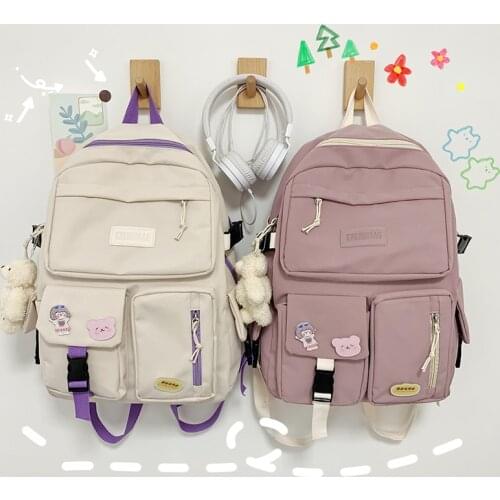 Girl Large Capacity Backpack Women Student School Backpacks for Teens Woman Kawaii School Bag Female Korean Harajuku Bookbag New
