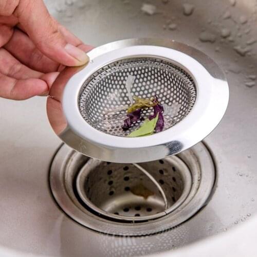 1pc 7cm 9cm Stainless Steel Mesh Sink Strainer Trap Bath Hair Drain Hole Metal Flume Filter Bathtub Wash Basin Sundries Filter