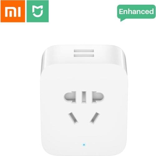Xiaomi Mijia Smart wifi Socket Plug Enhanced Dual USB Fast Charger Timer Setting Electricity statistics Wireless APP Control