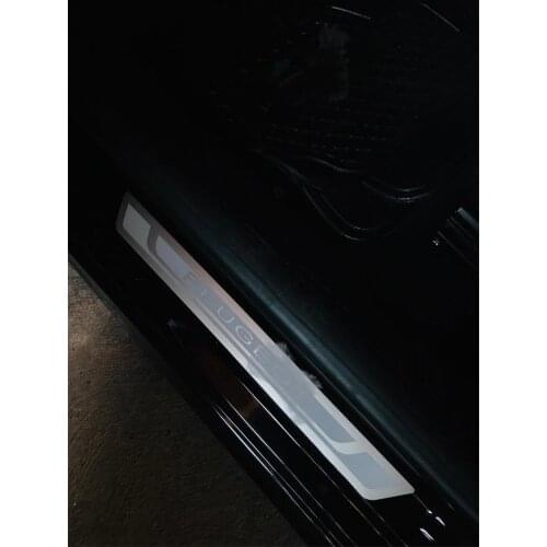 Car styling Ultra-thin Scuff Plate Door Sill Cover 2008- 2015 -2017 For Peugeot 206 207 308 307 308s 2008 5008 3008 4008 408 508