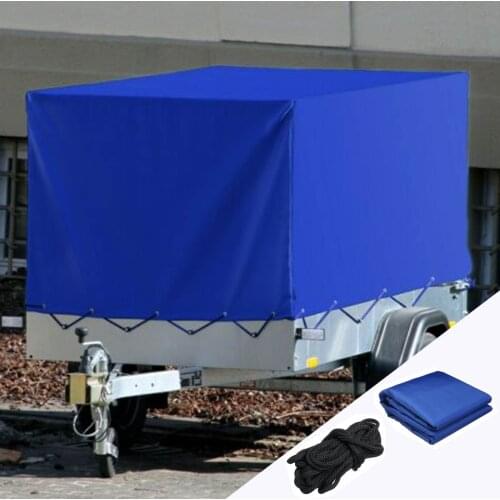 420D Waterproof Car Trailer Cover Folding Outdoor Camping Rooftop Protector Sheet Heavy Duty Trailerable Car Truck RV Boat Cover