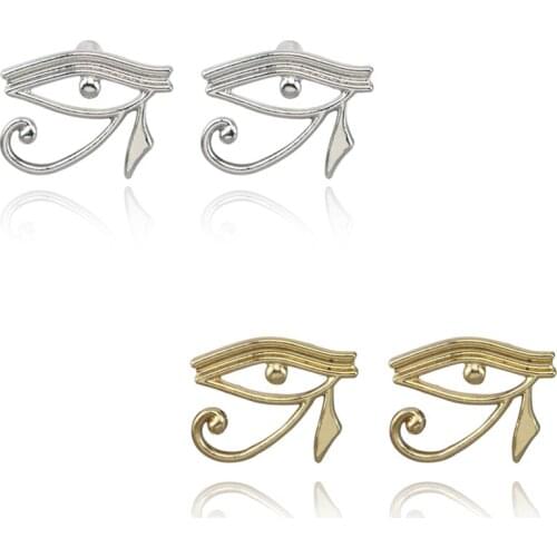 New Fashion Jewelry Vintage Rah Egypt Eye Of Horus Egyptian Charms Dangle Drop Earrings Gold Stainless Steel For Women Gift