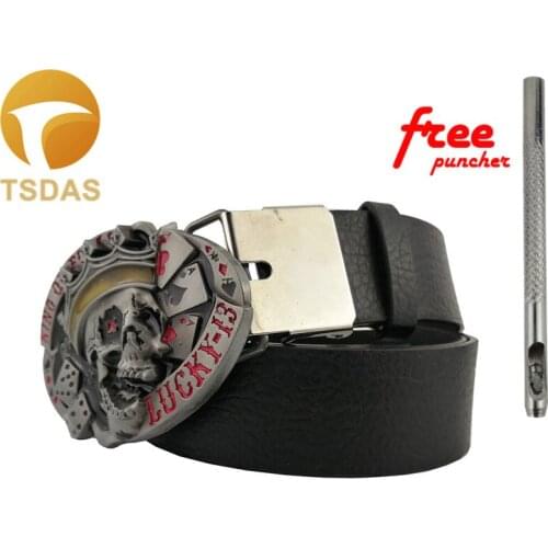 2019 Super Cool 3D Fashion Skull Metal Belt Buckle Belt Colorful Belt Buckle Classic Mans Gift Suitable For 3.8cm-4cm