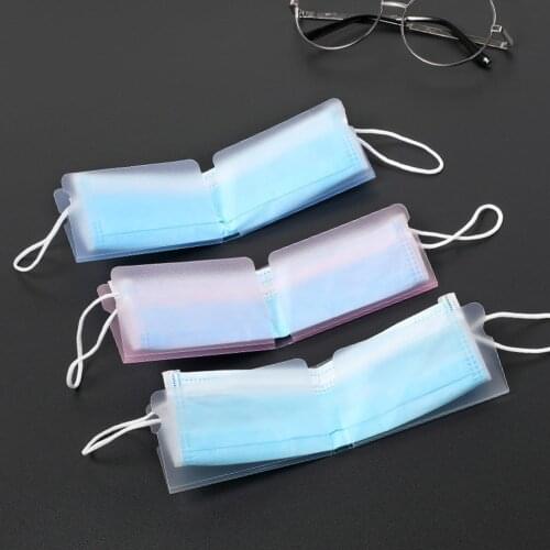 5pcs Disposable Mask Holder Organizer Clip Face Mask Cover Storage Folding PP Plastic Clip Portable Mask Storage Clip