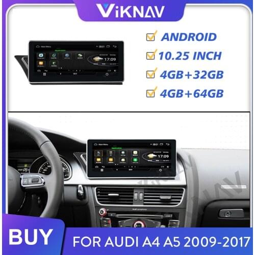 Car multimedia player for Audi A4 A5 2009-2017 auto radio stereo video player GPS navigation tape recorder android 10.25 inch