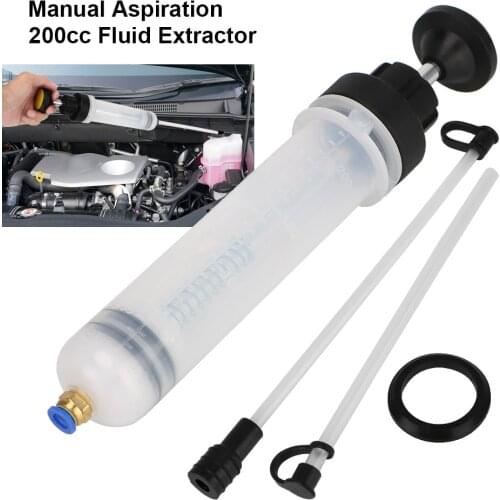 Car Oil Fluid Extractor Car Tool Filling Syringe Delivery Bottle Manual Oil Fluid Transfer Pump 200cc