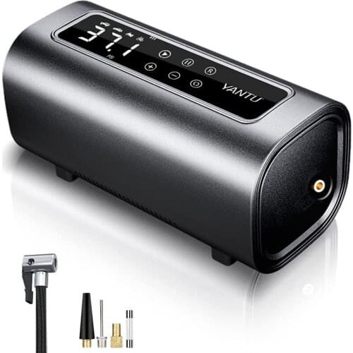 YANTU Car Air Compressor Pump, Tire Inflator Portable Heavy Double Cylinders,with Digital Gauge 150Psi Auto Shut-Off