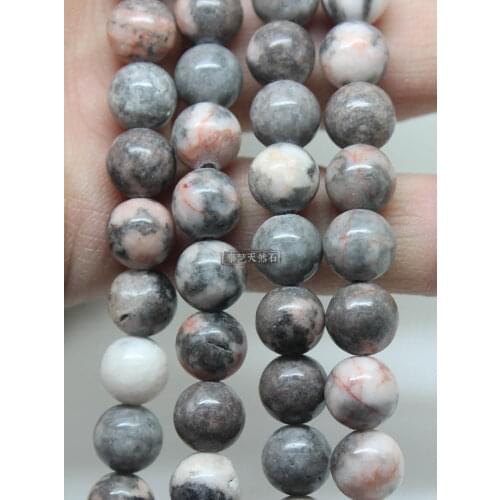 Free Shipping Natural Pink Zebrat Round Beads 4mm 6mm string pcs