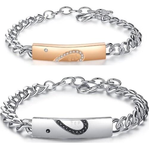 Romantic Love Puzzle Bracelet Inlaid Zircon Charm Personality Men and Women Valentine Gift Bracelet