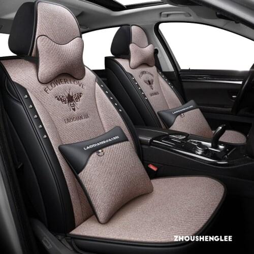 ZHOUSHENGLEE flax car seat covers For Chrysler 300C PT Cruiser Grand Voager Automobiles Seat Covers car seats styling