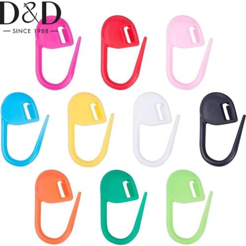 100pcs Colorful Knitting Crochet Locking Stitch Markers Stitch Needle Clip for Yarn Knitting Stitch Holders Sewing Supplies