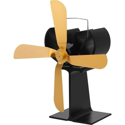 4 Heat Powered Wood Stove Fan for wood burner Fireplace Fuel Saving