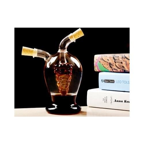 Double Wall Glass Glass Olive Oil Bottle Pourer Kitchenware Oil Vinegar Bottle Sauce Bottle Oiler Cruet Condiment Bottles Soy