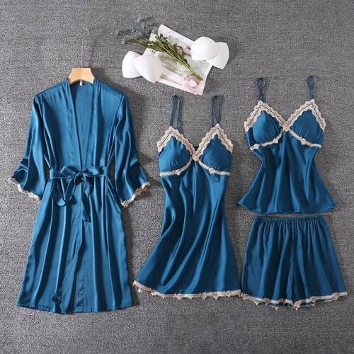 Freshing Summer Women's Satin Pajamas