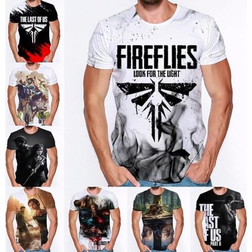 3D Print the Last of Us Part 2 T Shirt Trendy Men Women Streetwear Summer Unisex T-shirt Harajuku O-Neck Tee Tops Anime Tshirt