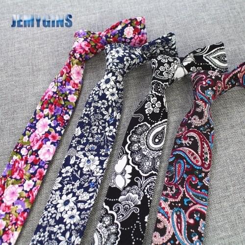 Ricnais Men Ties 100% Cotton 6cm Necktie for Men Causal Paisley Tie For Man Bussines Corbatas Bridegroom Party Slim Neckties