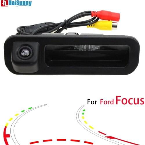 HaiSunny For Ford Focus 2 Focus 3 (2012 2013) Car Rear View Camera Trunk Handle Built-in Intelligent Dynamic Trajectory