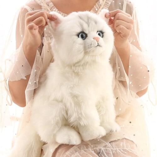 Cute simulation animal cat plush toy realistic cat doll appease sleeping pillow Christmas birthday gift 28cm DY50769