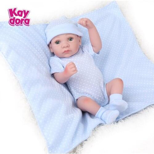 KAYDORA 10 Inch 25cm Full Vinyl Doll Reborn Boy Babies Bathe Play Toys Sleep Doll For Children Gifts Bebe Bath Toys