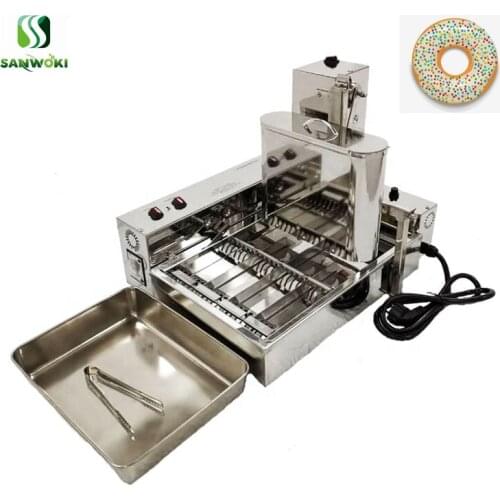 Commercial electric 4 rows mini donut machine automatic doughnut maker machine donut maker machine circle donut fryer machine