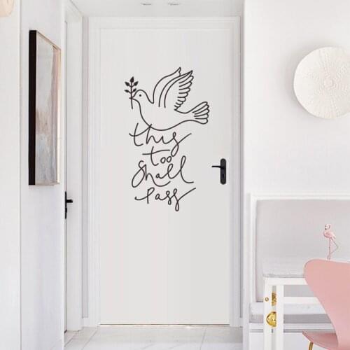 Peace dove Wall Sticker Simple creative home wall/door background decoration Mural Art Decals wallpaper home decor stickers