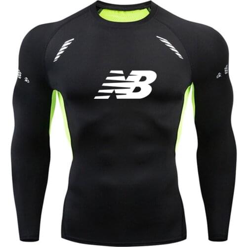 Mens Autumn And Winter Tights Long Sleeve Mens Elastic Sports Fitness Suit Basketball Football Training Close Bottomed Quick